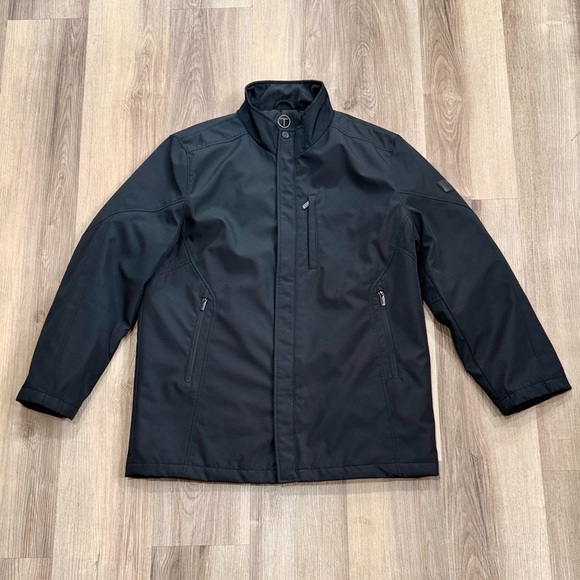 Tumi Tech by Tumi Black Softshell Full Zip Metro Jacket Zip Pockets Men’s Large - Picture 1 of 16